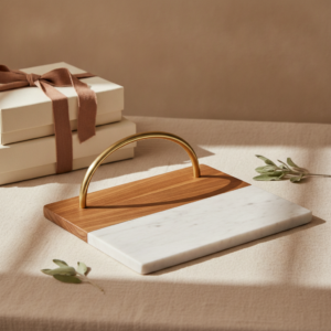 Marble & Acacia Cheese Board