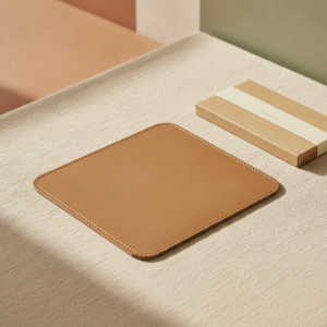 Stitched Leather Mouse Pad
