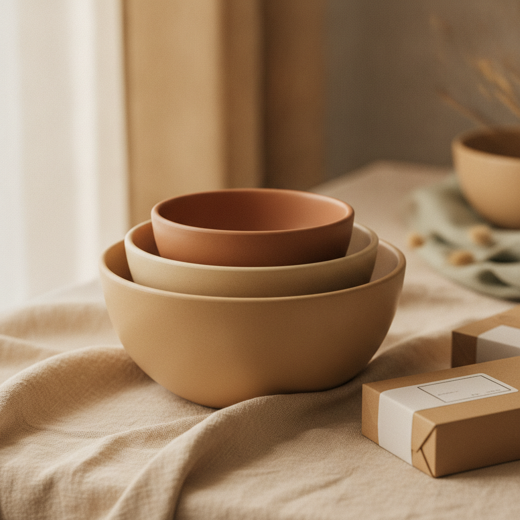 Stoneware Nesting Bowl Set