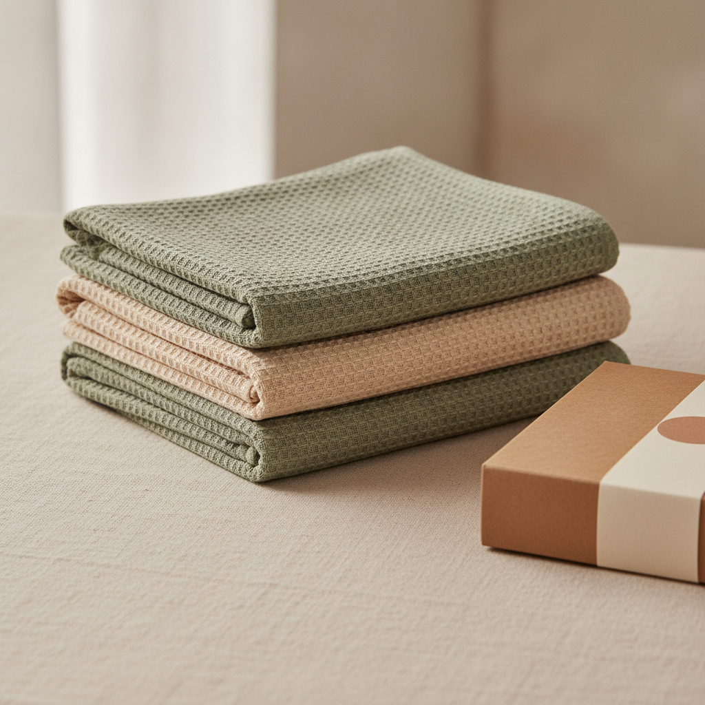 Waffle-Weave Kitchen Towel Set